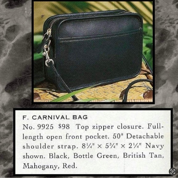 ❤️SOLD❤️Vintage Coach Mahogany Carnival Bag 9925 - Picture 2 of 12